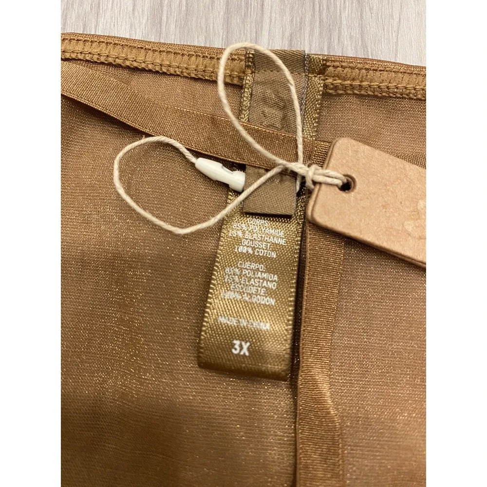 Kim Kardashian Skims Chai Fits Everybody Micro Thong, Size 3X NWT